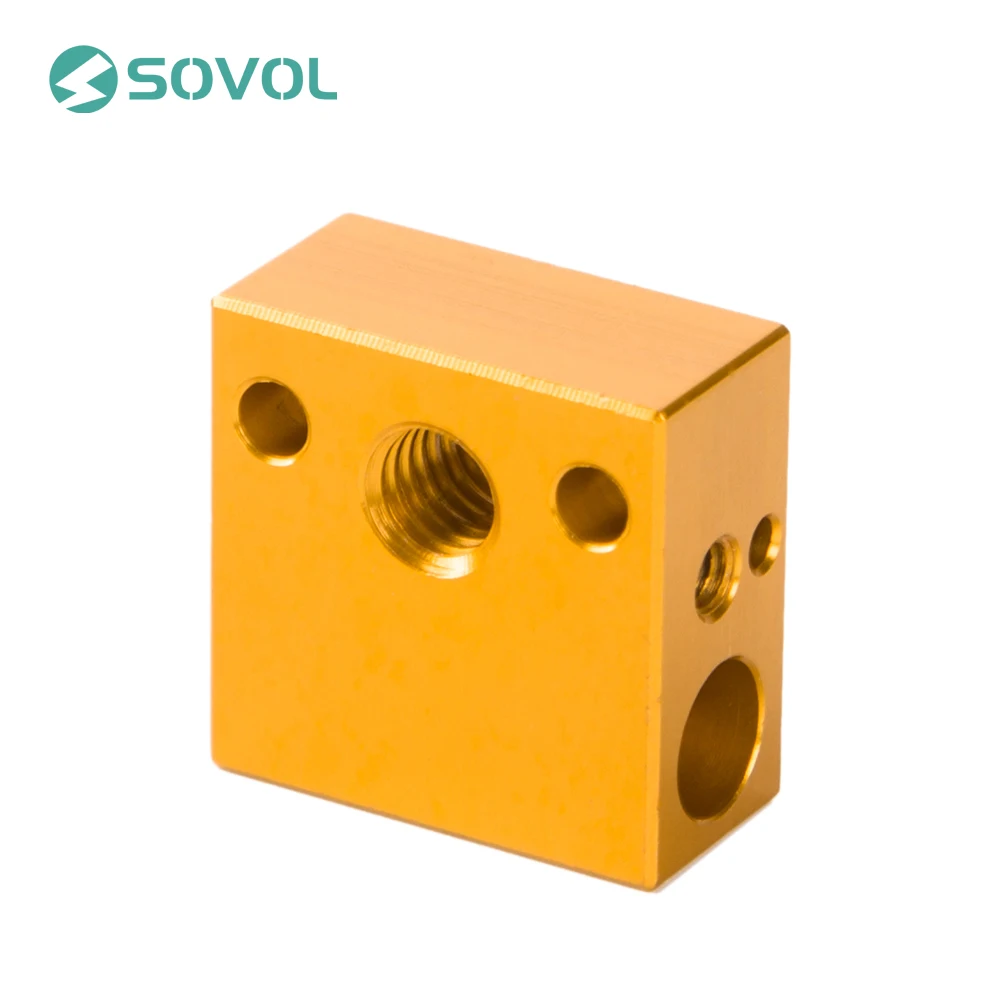 

1Pcs or 2Pcs Aluminium Heater Block Reprap Makerbot MK7/MK8 For Print Head Hot End Heating Block 20*20*10 mm For 3D Printer Part