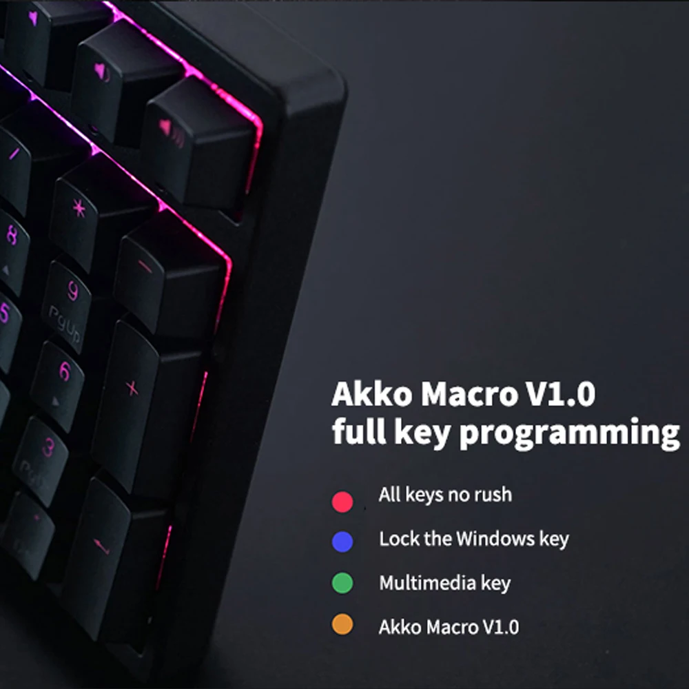  AKKO 3108S RGB Backlight Game Mechanical Keyboard 108keys PBT 85% Key Cap Cherry Switch Wired Keybo