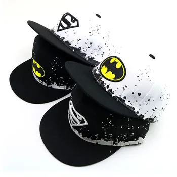 

2019 Children's new hip hop baby boy girl hat Korean version of the trend of inkjet diamond Superman baseball caps kids snapback