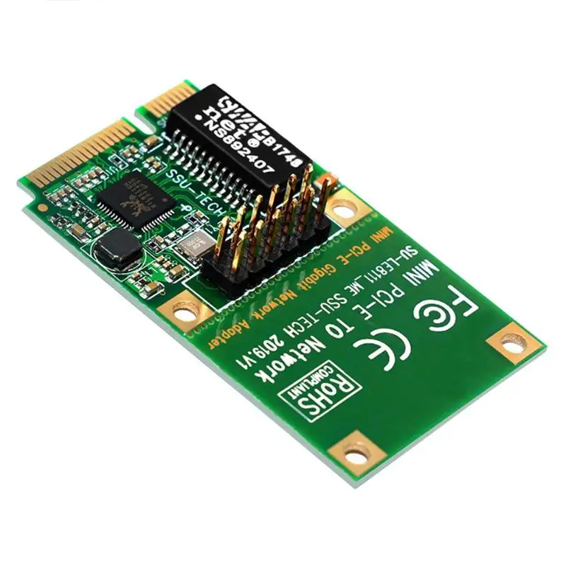 Мини PCI-E SSU LE8111-ME гигабитная Проводная сетевая карта RJ45 адаптер для IPC