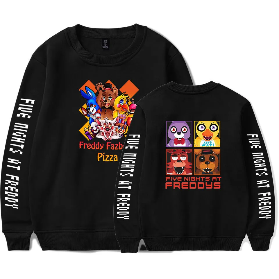 Толстовка Fnaf с мультяшным медведем для мужчин и женщин свитшот надписью Five Nights At