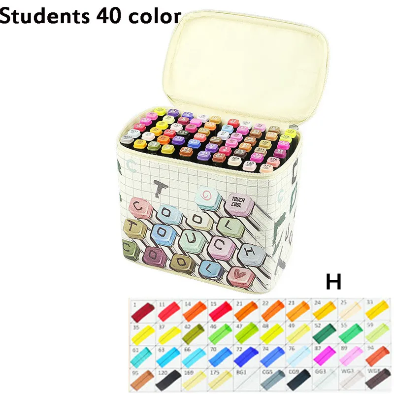 2019 New Painting Design Double Head Mark Note Pen Set Office Supplies Party Holiday DIY Decoration Prop #4E03 (17)