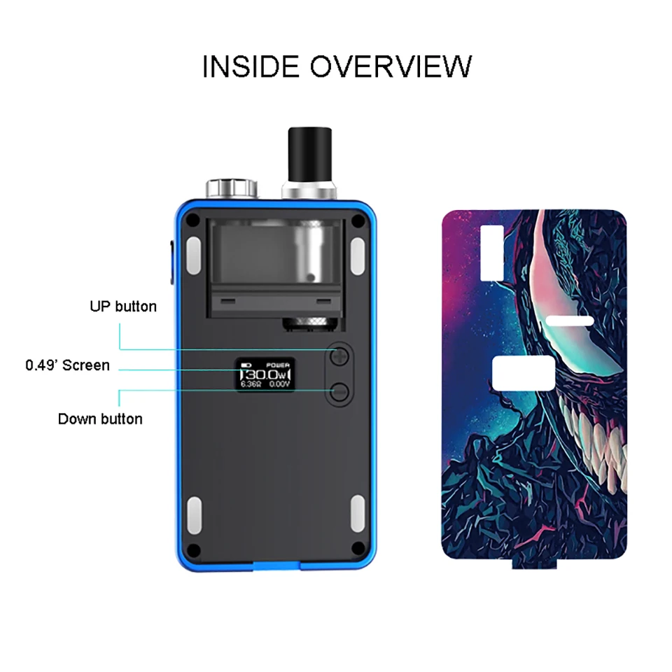 Набор вейпов HUGO Vapor Kylin 30W Pod 1000 мА/ч 15 Вт 30 3 мл с 1 5 дюймовым экраном полимерным и