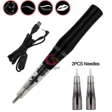 Черная роторная машинка для татуировки, ручка, магнитная подводка для глаз, наконечник dermografo для тени, брови, контура губ, maquina de tatuagem