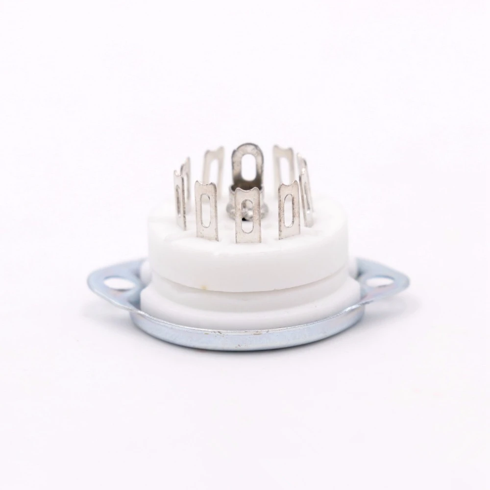 10 PCS 섀시 마운트 9핀 세라믹 진공관 소켓 베이스 12AX7 EF86 6922 EL84 6DJ8 12AU7 12AT7 Hifi 오디오 기타 튜브 앰프