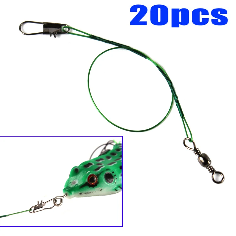 

20Pcs 10CM Fishing Lure Hook Wire Anti-bite Line Connector Outdoor Tools New
