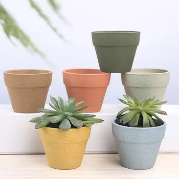

Random 6Pcs Ceramic Flower Pot Planters Garden Succulent Bonsai Flower Planter Container Pot Garden Plant Flowerpot Bucket