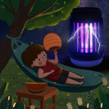 

1pc Solar Mosquito Lamp Repellent USB Waterproof Insect Fly Bug Trap Light Flashlight Repellent Lamp Outdoor Mosquito Killer#GH