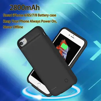 

For i Phone 6/6S/7 /8 Battery Charger Case 2800mAh External Power Bank Charging Cover smooth surface for i Phone Battery Case