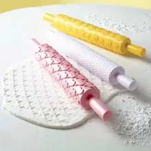 7 моделей пластиковая Скалка цветок текстурированный рельефный валик Плесень DIY помадка украшение для торта, Кухня Аксессуары Инструменты для выпечки