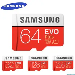 SAMSUNG – carte Micro SD EVO Plus, 32 go/64 go/128 go/256 go/512 go, classe 10, UHS I, haute vitesse, mémoire Flash 