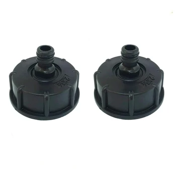 

2Pcs IBC Water Tank Adapter Hose Tap Connector Coarse Threaded Cap to 3/4inch Water Butt Tap Adapter for IBC Ton Valve