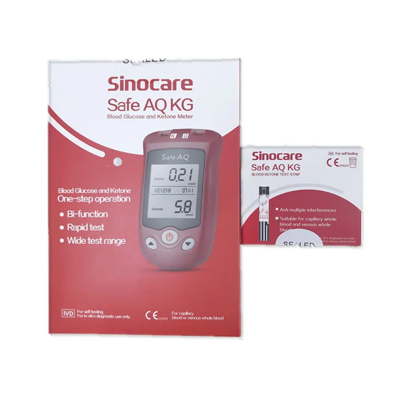 

SINOCARE Medical Ketone Meter Diabetes Blood Glucose Monitor Blood Glucose Monitoring System Meter with 50pcs Ketone Strips