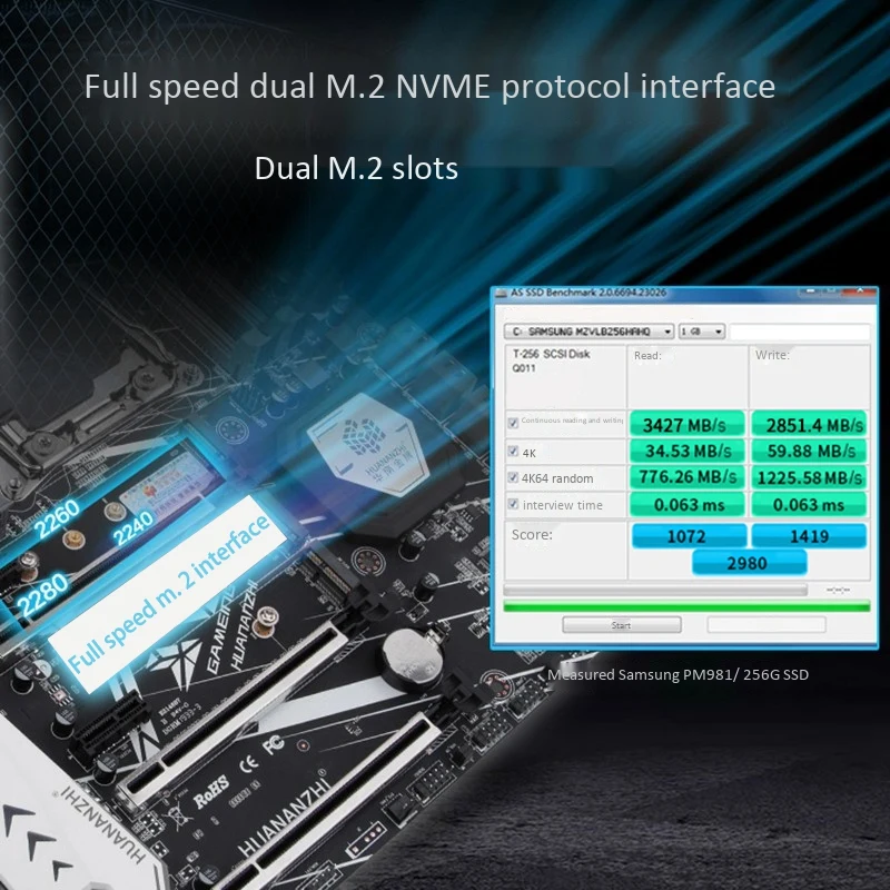  HUANANZHI X99 Motherboard with Dual M.2 NVME Slot Support Both DDR3 and DDR4 LGA2011-3 and LGA 2011