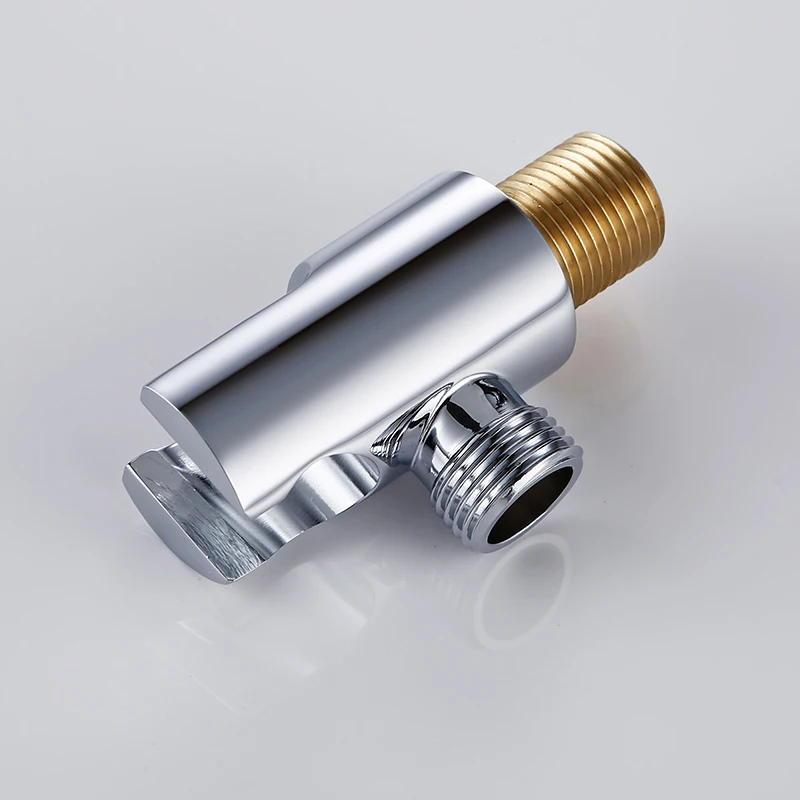 1/2" Handheld Shower Base Shower Hand Fixed Bracket Silver Polished Brass Wall-Mounted Bracket Holder Adjustable for Bathroom