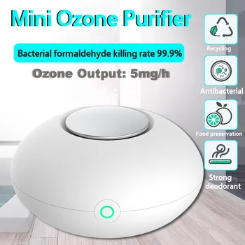 

Mini Ozone Generator Deodorizer Air Purifier USB Rechargeable fridge Purifier Portable air Small Space Clear Odor