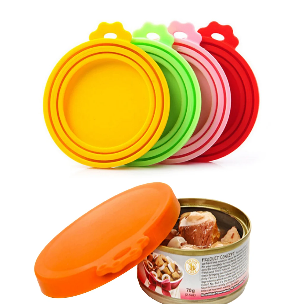 Tapa enlatada portátil de silicona para perros y gatos, almacenamiento de comida para mascotas, tapas de mantenimiento fresco