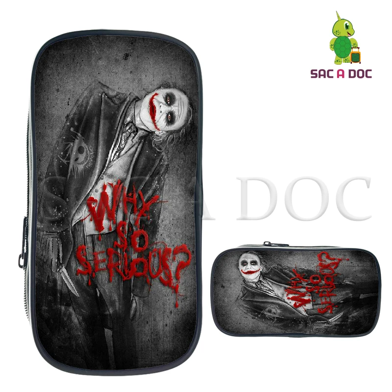 Серый Сумка-карандаш для косметички Doc Joker, пенал для мальчиков и девочек, школьные принадлежности, сумка для путешествий, косметичка - Цвет: Серый