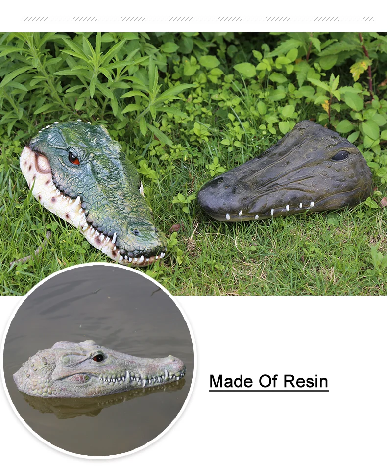 Креативная плавающая статуя крокодила-бегемота из смолы, страшная статуя, украшение для садового пруда для дома, сада, Хэллоуина, украшение для декора