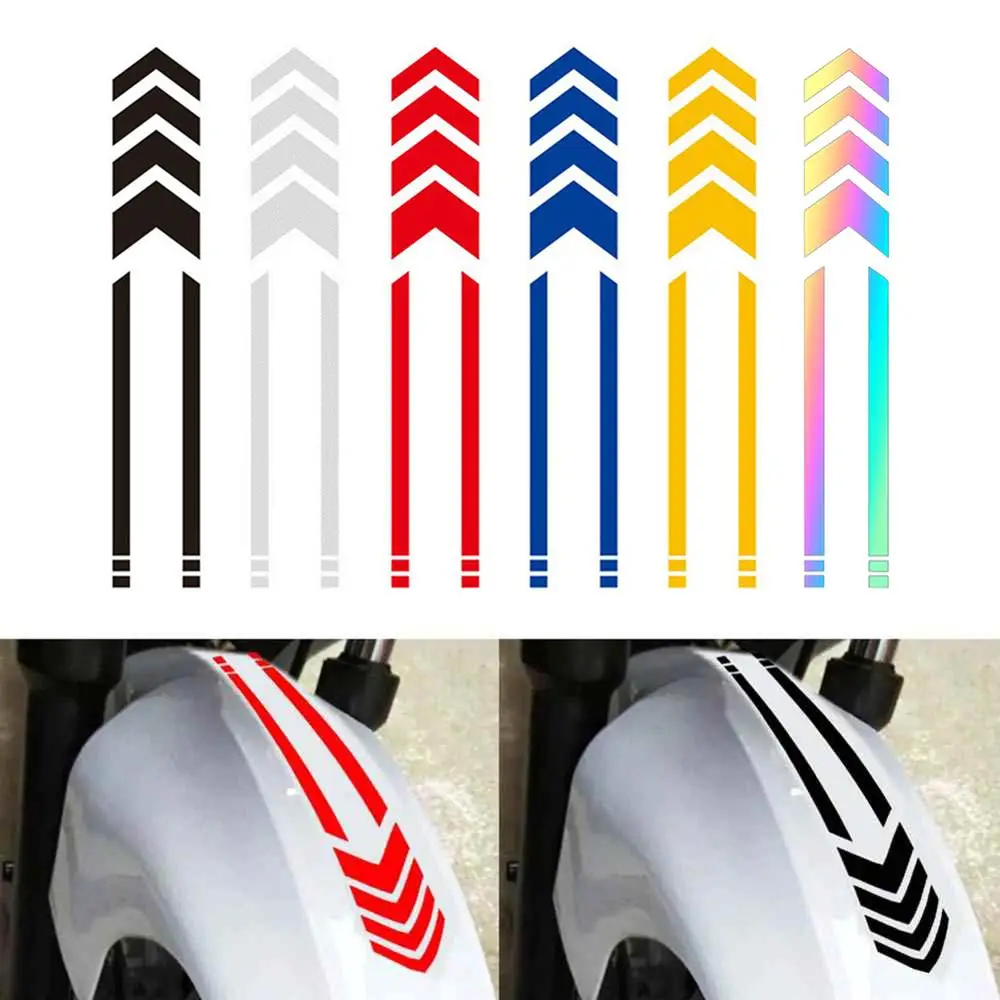 Falda de rayas reflectantes laterales para coche de carreras, pegatina de advertencia para todos los coches, calcomanía de parachoques de vinilo para motocicleta