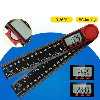 

2 in 1 Electronic Digital Angle Ruler LCD Display Finder Protractor with Zeroing Function for Woodworking Supplies