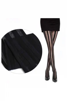 

Ladies Women's Fashion Sexy Black Stripes Pattern Stockings Tights Pantyhose