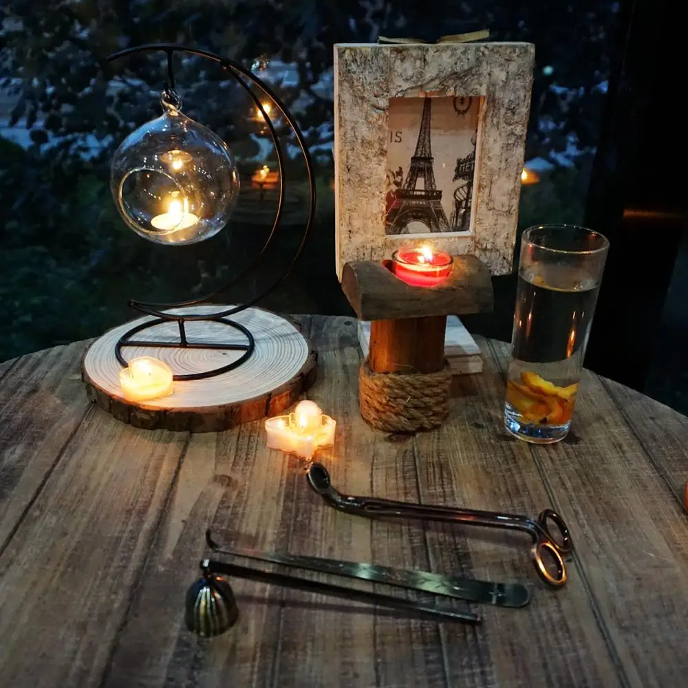 

Candle Tools Wick Snuffer/ Trimmer/Dipper Candle Scissors Three-Pieces (5 COLORS)