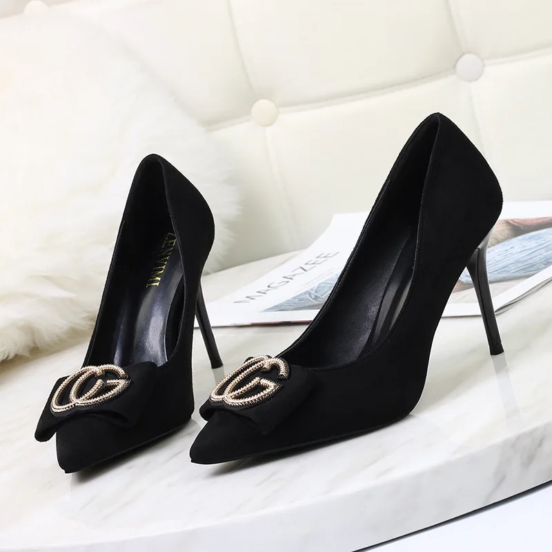 

9CM PUMPS Spring new women's shoes pointed stiletto shallow mouth ladies high heels women's single shoes
