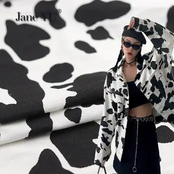 

Cow Cotton Denim Printed Cartoon Fabric Diy Hand Made Clothing Fabric Twill Cotton Fabric