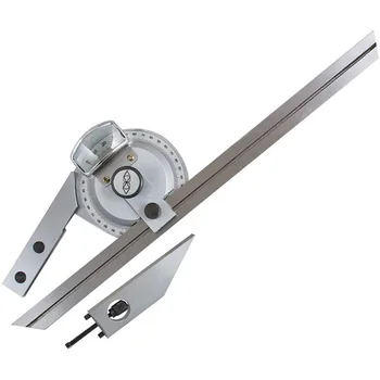 

0-360Degree Stainless Steel Universal Bevel Protractor Angle Square Finder Angular Dial Rulers S7 #5