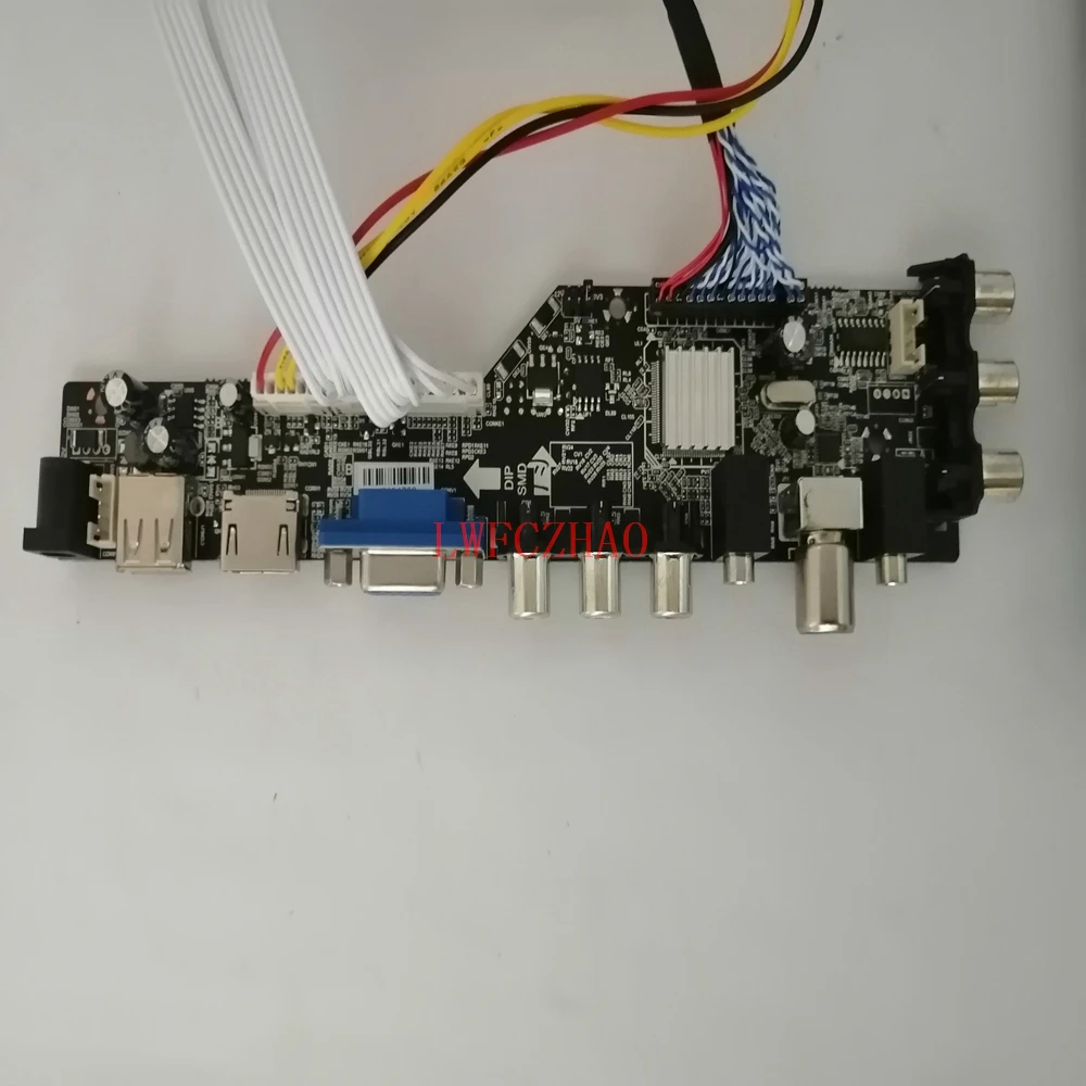 Dvb-c 3663 Kit Monitor de tv para N154i2-l02 N154i2-l01 N154i2-l03 Lcd Tela Led Hdmi Mais Vga Usb tv Controlador Placa Driver Dvb-t2 t - Imagem 6