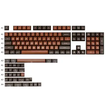 

MAXKEY chocolate SA keycaps ABS Double shot 134 keys for mx mechanical keyboard