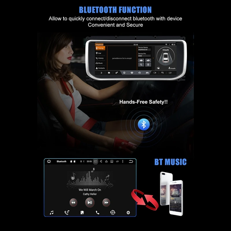 Top 10.25 Inch Android 7.1 2+32GB Car GPS Navigation Multimedia Bluetooth Player For Land Range Rover Evoque 2012-2016 7