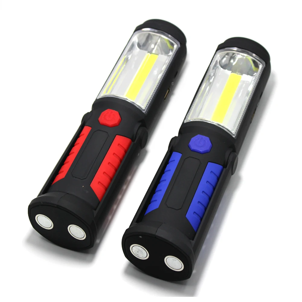 Портативный COB светильник, водонепроницаемый перезаряжаемый светодиодный светильник для работы, автомобильный светильник-вспышка, светильник, лампа для осмотра со встроенным аккумулятором