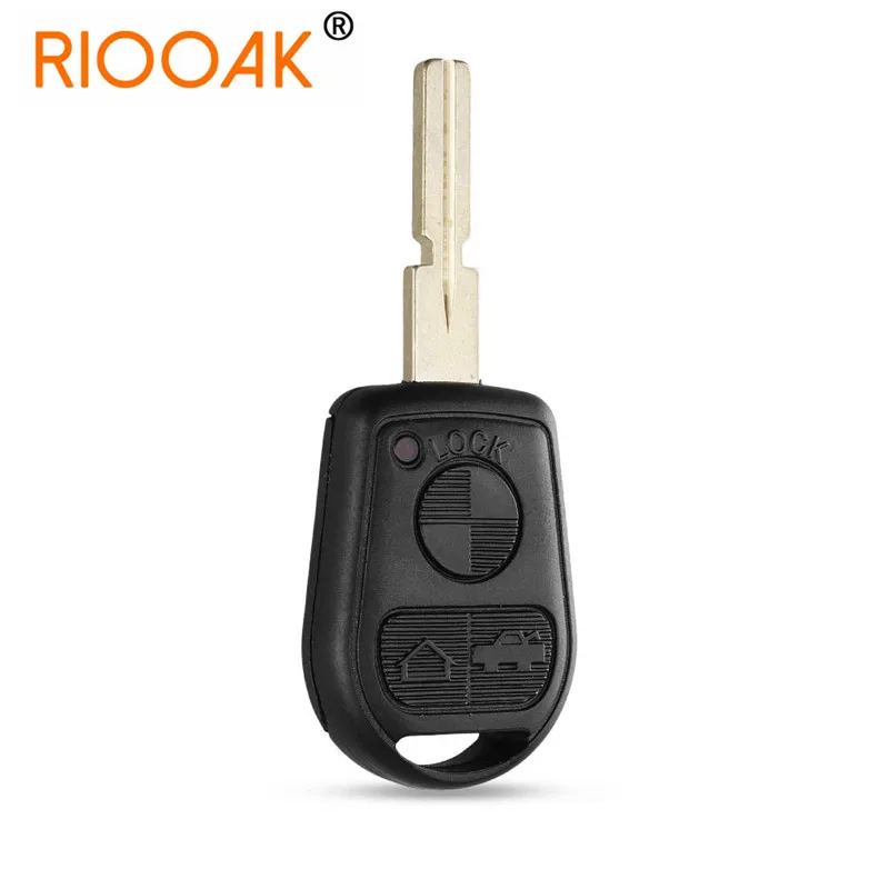 

Сменный Чехол для автомобильного ключа с тремя кнопками и необработанным лезвием, чехол для ключа с дистанционным управлением, чехол для ключа с необработанным лезвием для BMW E31, E32, E34, E36, E38, E39, E46, Z3