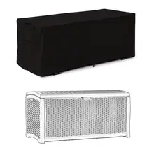 Водонепроницаемый Сад палубный ящик Крышка наружная мебель защита хранения Drawstring ветростойкий 123x62x55 см пыль патио