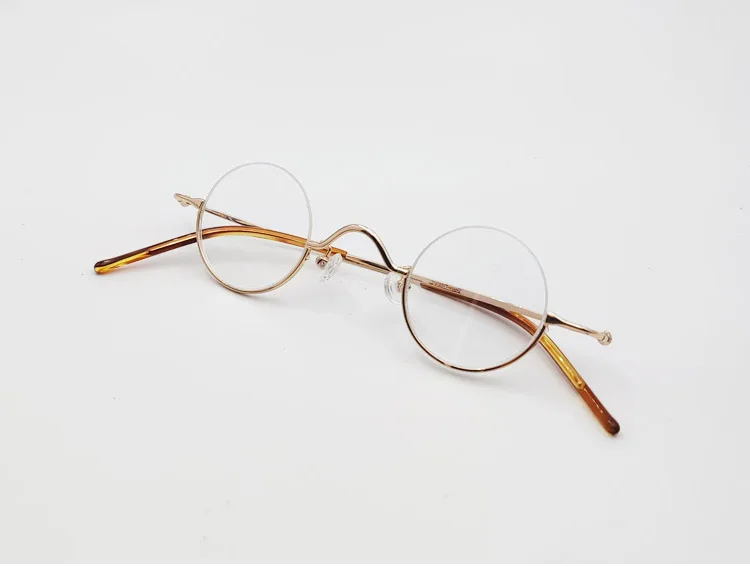 Yujo Unisex Semi Rim Round Titanium Eyeglasses 3535