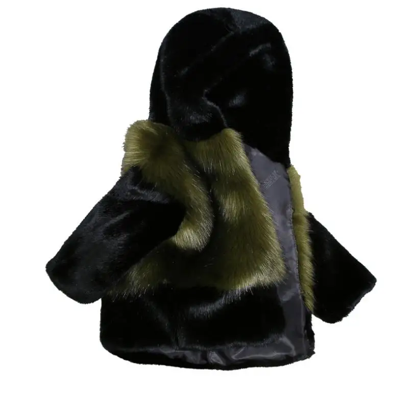 

Faux Fur Coat Children Warm Hooded Spliced Overcoat Imitation Fur Jacket Modis Kids Clothing Outerwear For Cold Winter Y1953