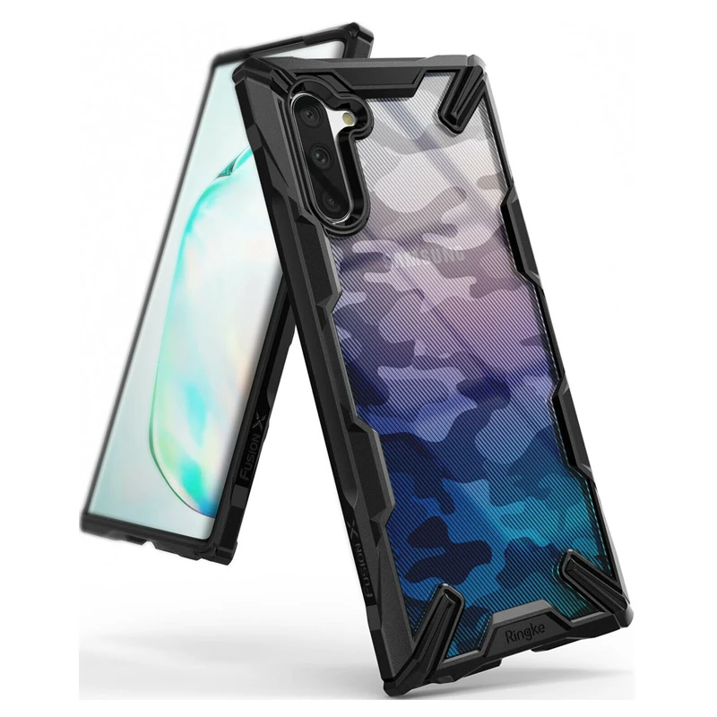 Чехол Ringke Fusion X для Galaxy Note 10 с амортизацией Прозрачный жесткий чехол из мягкого