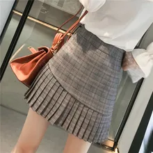 *#Best Price Autumn Student School Short Pleated Skirt A-line High Waist Ruffle Plaid Women Mini Skirt Kawaii Dance Chic Short Pants Skirt *#Best Price Autumn Student School Short Pleated Skirt A-line High Waist Ruffle Plaid Women Mini Skirt Kawaii Dance Chic Short Pants Skirt