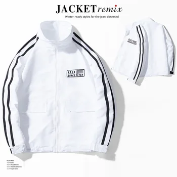 

CNUUIKOOEK Men's Japanese Fashion Loose Jacket Coat Men's Windbreaker Hoodie Jackets Hip Hop Streetwear Jacket