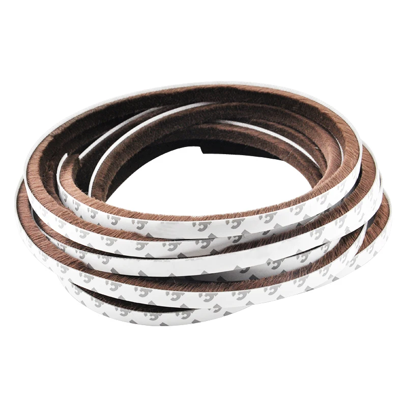 Brown 9mmX5mm 5 м погода Осадка Excluder щетка полоса окна/двери уплотнительная лента самоклеящаяся 9 мм - Цвет: Brown 9mmX5mm
