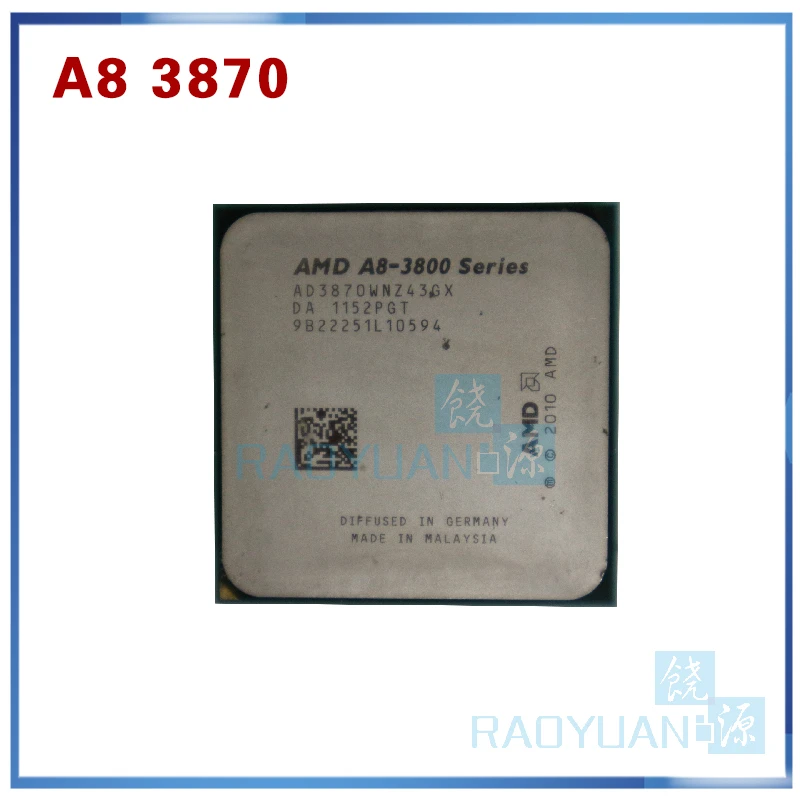 computer processor list AMD A8-Series A8 3800 A8 3870 A8-3870 3GHz 100W Quad-Core CPU Processor AD3870WNZ43GX A8 3870K Socket FM1/ 905pin latest processor