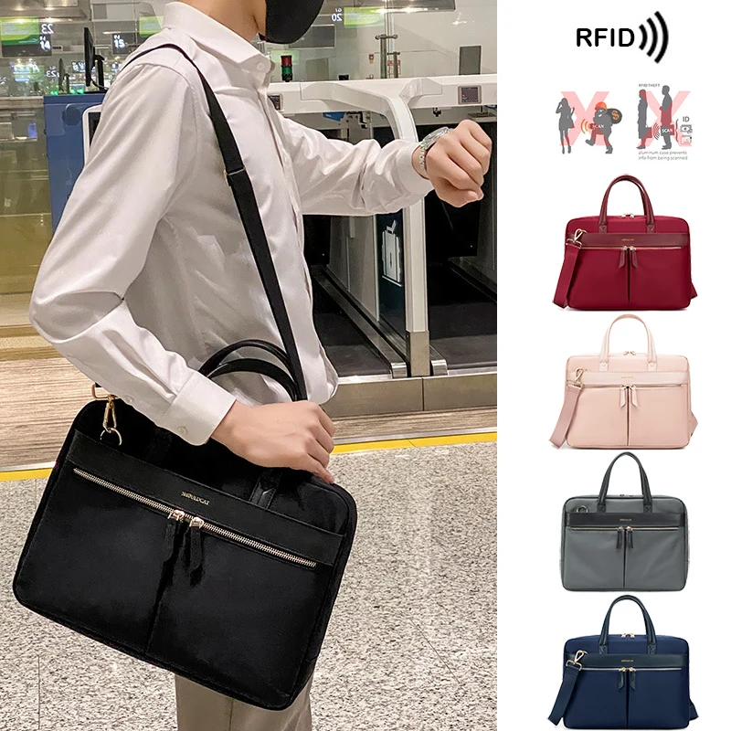 Tas Laptop modis 13.3 14 15 16 inci, tas Notebook tahan air untuk wanita,  tas selempang perjalanan tas tangan - AliExpress