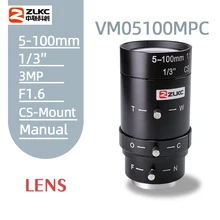 2.0Megapixel 5-100mm HD CCTV lens manual Iris Varifocal CS mount lens for ip cameras lens Low distortion FA lens