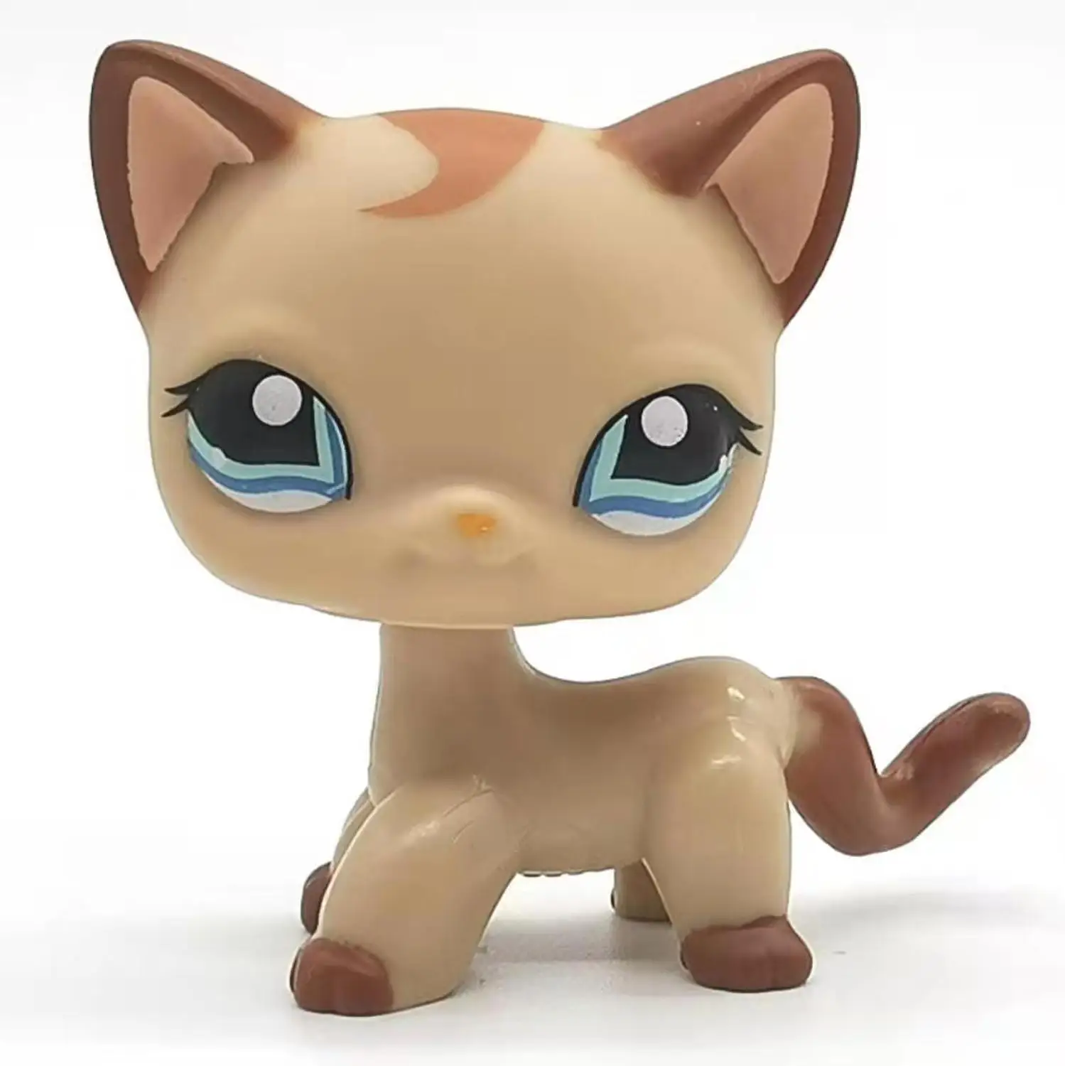 Многоцветный Редкий магазин домашних животных lps игрушки стоят маленькие короткие волосы кошки розовый#2291 Серый#5 черный#994 старые оригинальные игрушки для домашних животных котенок в подарок - Цвет: Многоцветный