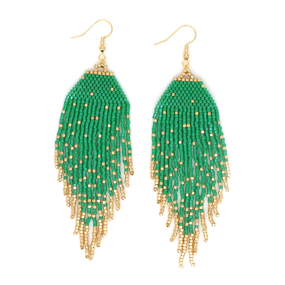 

Go2boho Bohemian Tassel Earrings MIYUKI Earrings For Women pendientes mujer moda 2019 Boho Summer Jewelry Handmade Loom Beads