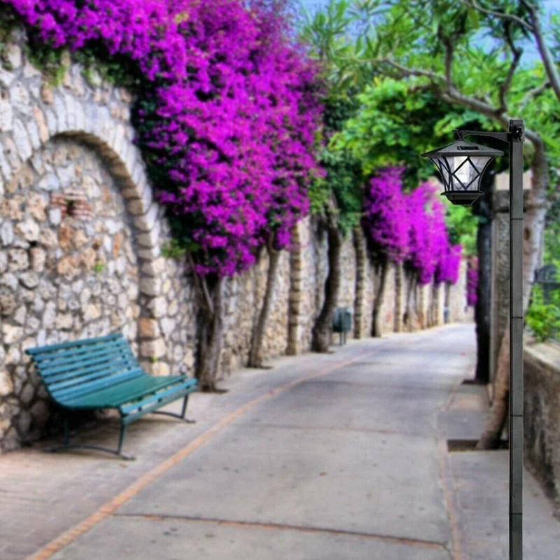 Lámpara LED alimentada por energía Solar, farol tradicional de 1,5 M para decoración de jardín