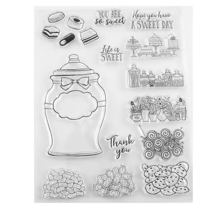 

DIY Transparent Stamp Silicone Cutter Mould Card Paper-cut Album Decor Seal New Holiday DIY Decorations Gifts