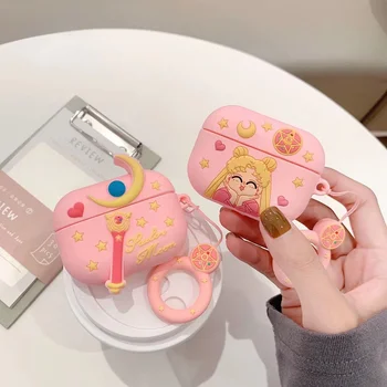 

3D Earphone Case for Airpods Pro Case Cute Silicone Cartoon Headphone/Earpods Cover for Apple Air Pods Pro Case with Keychain
